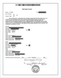 Marriage License
