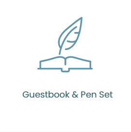 There will be a wedding guestbook & pen set in your ceremony in Las Vegas