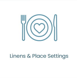 Linens & place settings are included in your Las Vegas wedding