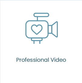 A proffessional videographer is included in your wedding package