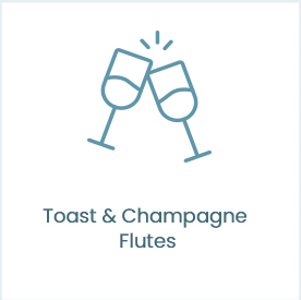 Wedding toast & champagne flutes are included in your package